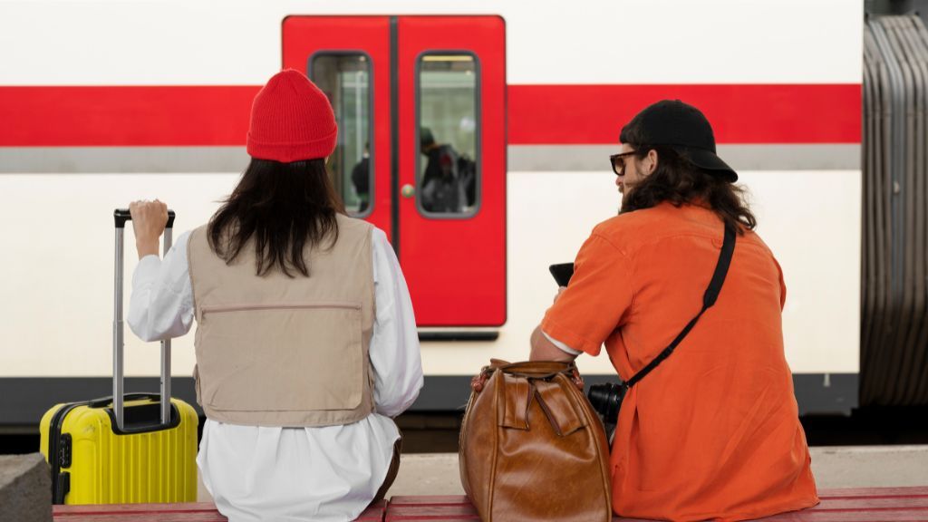 Kobiety czekające na peronie