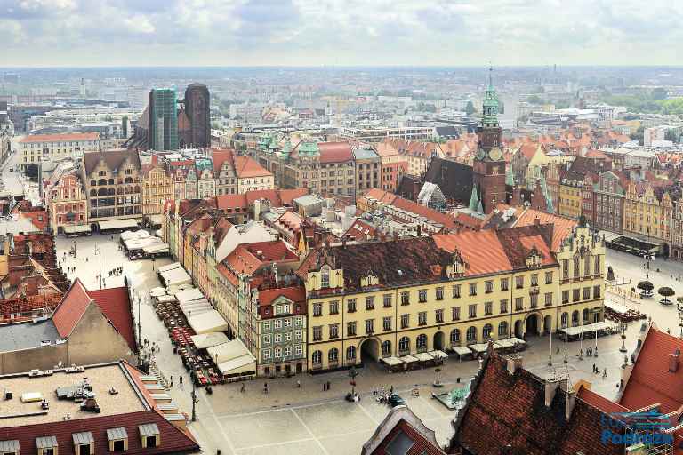 zdjęcie: Rynek w Wrocławiu z lotu ptaka