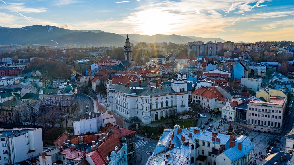 Bielsko-Biała z lotu ptaka