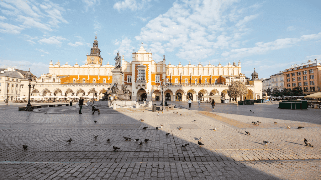 Widok na Rynek Główny w  Krakowie