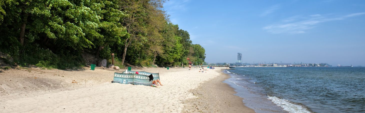 widok na plażę