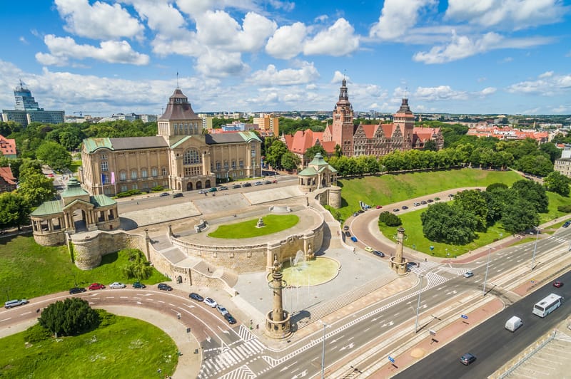 Grafika: Wały Chrobrego w Szczecinie 