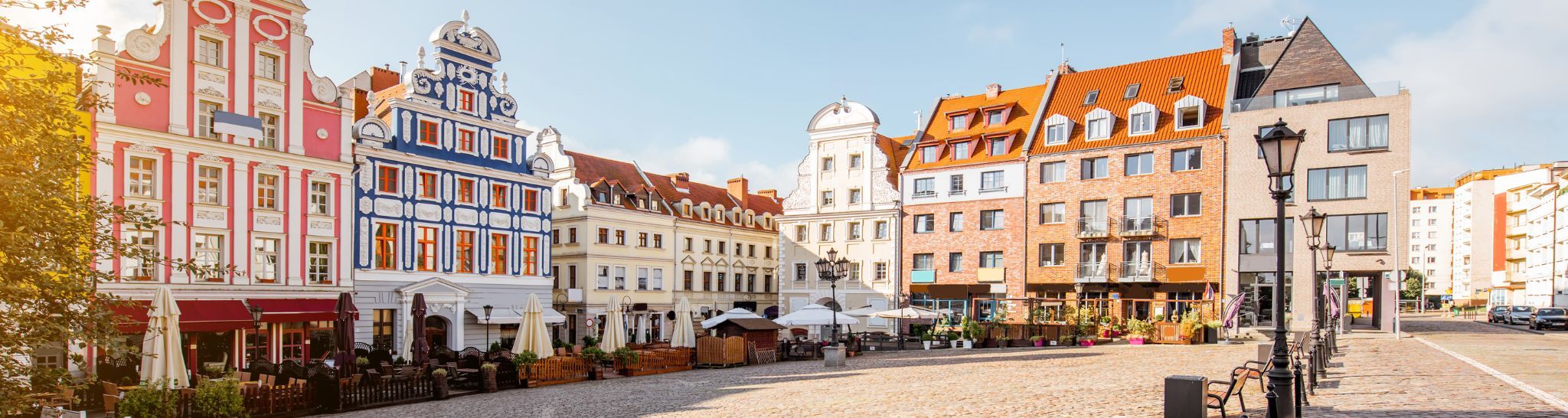 Grafika: Kamienice na rynku w Szczecinie 