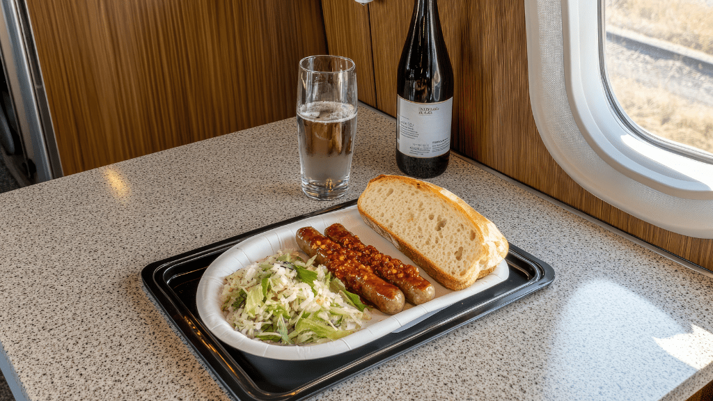 Jedzenie podane na tacy