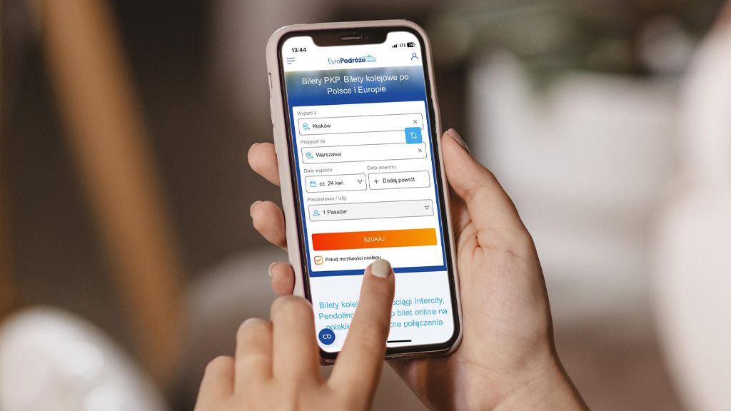 Podgląd aplikacji EuroPodróże